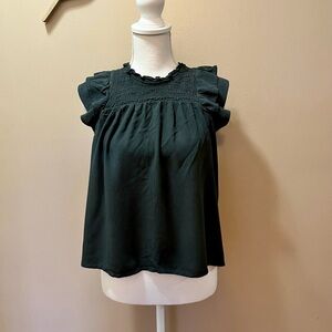 Old Navy Flutter Sleeve Smocked Swing Blouse Size XS